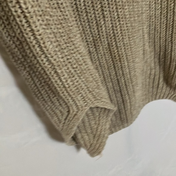 Silence + Noise: Oatmeal colored Knit Cotton blend Sweater- turtleneck- S - Picture 10 of 16